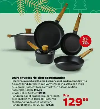 Kvickly BUM grydeserie eller stegepander tilbud