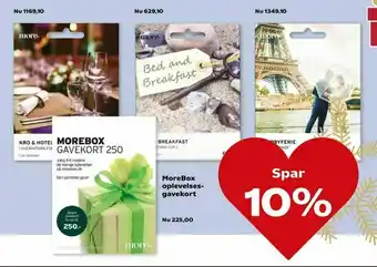 Kvickly MoreBox oplevelsesgavekort tilbud