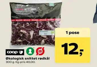 Kvickly Økologisk snittet rødkål tilbud