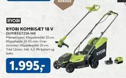 Davidsen RYOBI KOMBISÆT 18 V, DKK 1995 tilbud