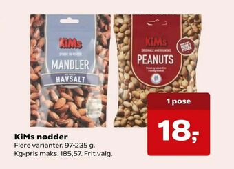 Kvickly KiMs nødder tilbud