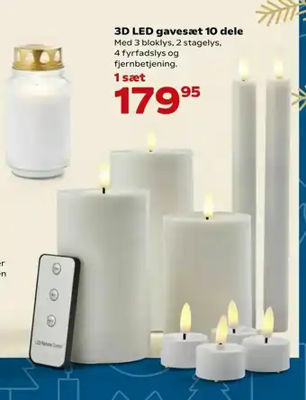 Kvickly 3D LED gavesæt 10 dele tilbud