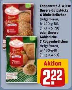 REWE DE Coppenrath & Wiese Unsere Goldstücke 6 Dinkelbrötchen tilbud