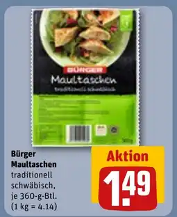REWE DE Bürger Maultaschen traditionell tilbud