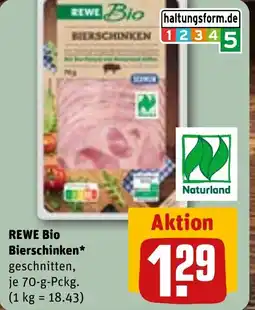 REWE DE REWE Bio Bierschinken tilbud