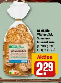 REWE DE REWE Bio Vitalgebäck Sonnnen- blumenkerne tilbud