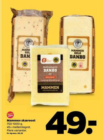 Netto Mammen skæreost tilbud