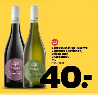 Netto Banrock Station Reserve Cabernet Sauvignon/ Shiraz eller Chardonnay tilbud
