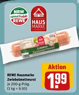 REWE DE REWE Hausmarke Zwiebelmettwurst tilbud