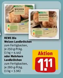 REWE DE REWE Bio Weizen Landbrötchen tilbud