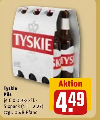 REWE DE Tyskie Pils tilbud