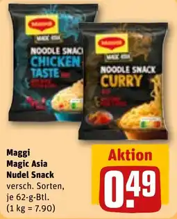 REWE DE Maggi Magic Asia Nudel Snack versch. Sorten, tilbud
