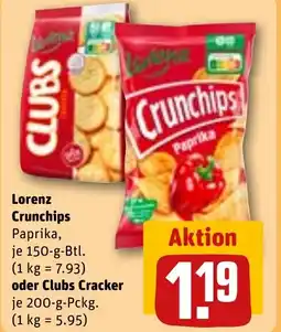 REWE DE Lorenz Crunchips Paprika, tilbud