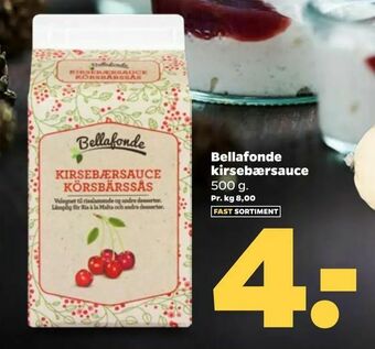 Netto Bellafonde kirsebærsauce tilbud