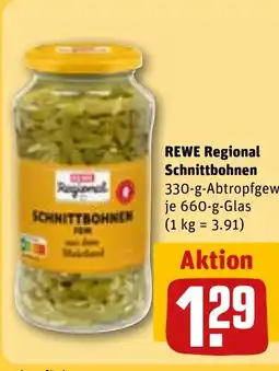 REWE DE REWE Regional Schnittbohnen tilbud