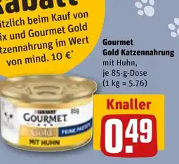 REWE DE Gourmet Gold Katzennahrung tilbud