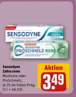REWE DE Sensodyne Zahncreme Multicare oder ProSchmelz, tilbud