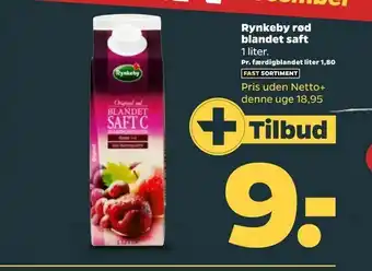 Netto Rynkeby rød blandet saft tilbud
