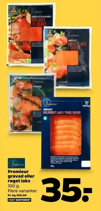 Netto Premieur gravad eller røget laks tilbud