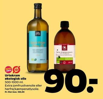 Netto Urtekram økologisk olie tilbud