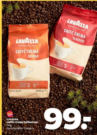 Netto Lavazza caffé crema helbønner tilbud