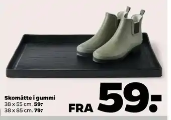 Skomåtte i gummi