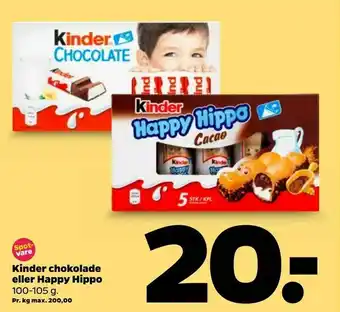 Kinder chokolade eller Happy Hippo