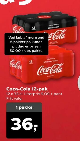 SuperBrugsen Coca-Cola 12-pak tilbud