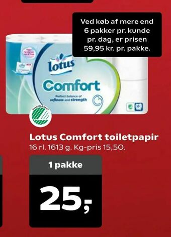 SuperBrugsen Lotus Comfort toiletpapir tilbud
