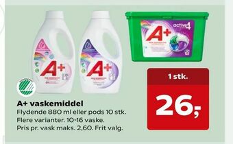 SuperBrugsen A+ vaskemiddel tilbud