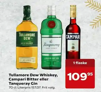 SuperBrugsen Tullamore Dew Whiskey, Campari Bitter eller Tanqueray Gin tilbud