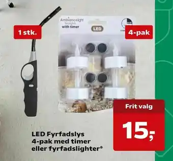 SuperBrugsen LED Fyrfadslys 4-pak med timer eller fyrfadslighter tilbud