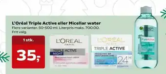 L'Oréal Triple Active eller Micellar water