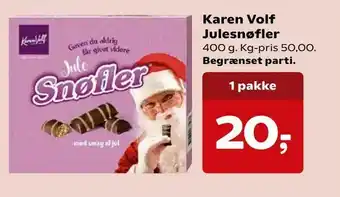 SuperBrugsen Karen Volf Julesnøfler tilbud
