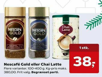 SuperBrugsen Nescafé Gold eller Chai Latte tilbud