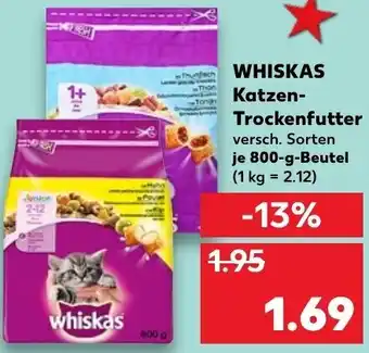 Kaufland DE Whiskas Katzen-Trockenfutter 800g tilbud