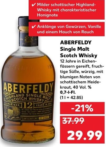 Kaufland DE Aberfeldy Single Malt Scotch Whisky tilbud