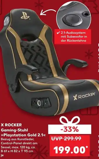 X Rocker Gaming-Stuhl Playstation Gold 2.1