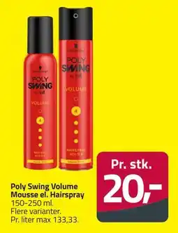 Fleggaard Poly Swing Volume Mousse el. Hairspray, DKK 20 tilbud