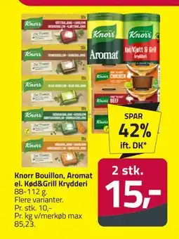 Fleggaard Knorr Bouillon, Aromat el. Kød&Grill Krydderi, DKK 15 tilbud
