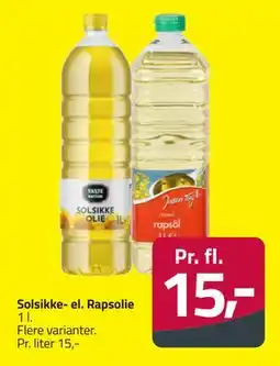 Fleggaard Solsikke- el. Rapsolie, DKK 15 tilbud