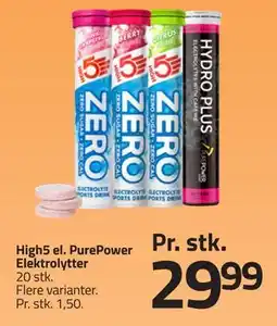 Fleggaard High5 el. PurePower Elektrolytter, DKK 29.99 tilbud