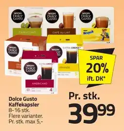 Fleggaard Dolce Gusto Kaffekapsler, DKK 39.99 tilbud