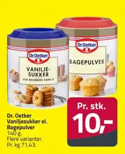 Fleggaard Dr. Oetker Vaniljesukker el. Bagepulver, DKK 10 tilbud