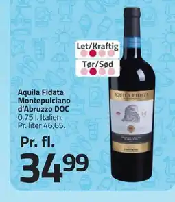 Fleggaard Aquila Fidata Montepulciano d’Abruzzo DOC, DKK 34.99 tilbud