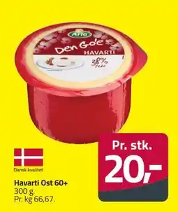Fleggaard Havarti Ost 60+, DKK 20 tilbud