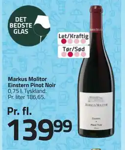 Fleggaard Markus Molitor Einstern Pinot Noir, DKK 139.99 tilbud