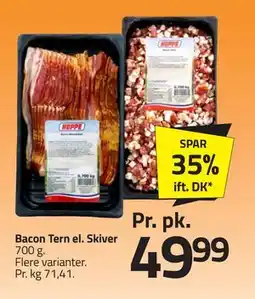 Fleggaard Bacon Tern el. Skiver, DKK 49.99 tilbud