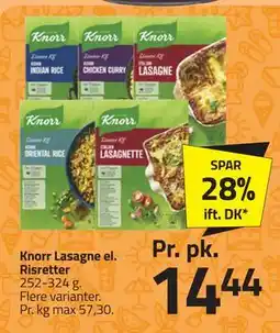 Fleggaard Knorr Lasagne el. Risretter, DKK 14.44 tilbud