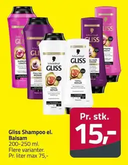 Fleggaard Gliss Shampoo el. Balsam, DKK 15 tilbud